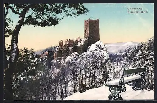 AK Ulrichsburg, Ruine St. Ulric im Winter