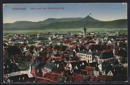AK Schlettstadt, Blick nach der Hohkönigsburg