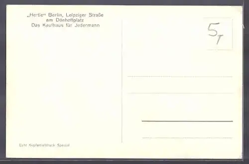 AK Berlin, Kaufhaus Hertie, Leipziger Strasse am Dönhoffplatz