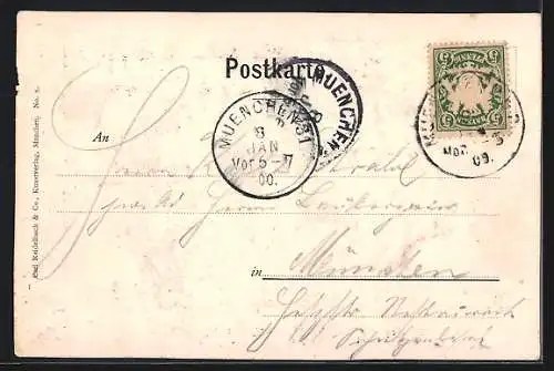 Künstler-AK Augsburg, Schloss Wellenburg