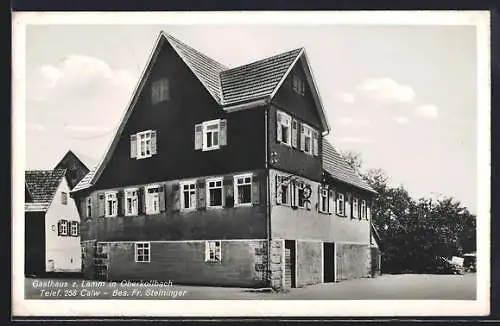 AK Oberkollbach /Calw, Gasthaus z. Lamm Fr. Steininger