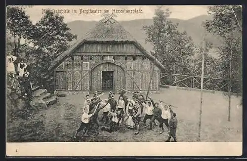 AK Thale, Harzfestspiele im Bergtheater am Hexentanzplatz, Szenenbild