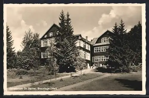 AK Braunlage /Harz, Sanatorium Dr. Barner mit Anlage