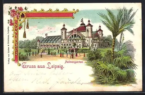 Lithographie Leipzig, Gasthaus Palmengarten