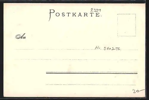 Lithographie Muggendorf, Postkutsche auf dem Weg zum Ort, Total