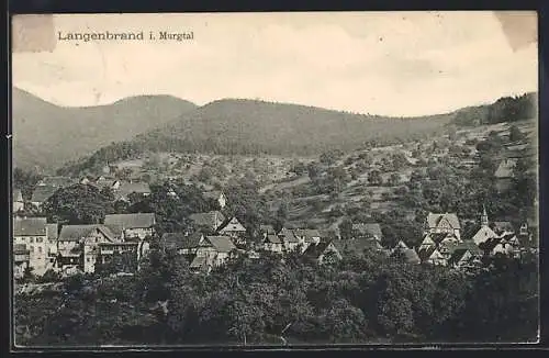 AK Langenbrand / Forbach, Blick ins Murgtal