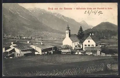 AK Kulm /Ramsau, Katholische Kirche und Pfarrhof