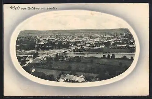 AK Wels, Blick vom Rainberg aus