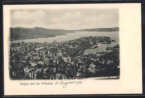 AK Bergen, Bergen set fra Flöiveien