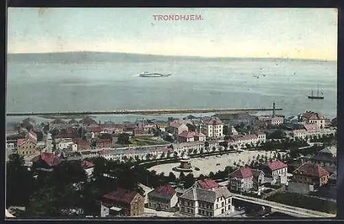 AK Trondhjem, Teilansicht aus der Vogelschau