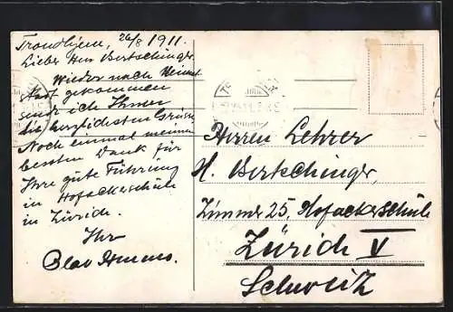 AK Trondhjem, Teilansicht aus der Vogelschau