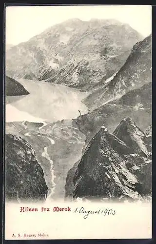 AK Merok, Ortsansicht aus der Vogelschau