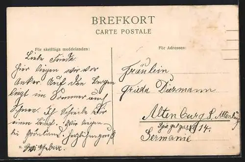 AK Moide, Gesamtansicht mit Gewässer u. Bergpanorama