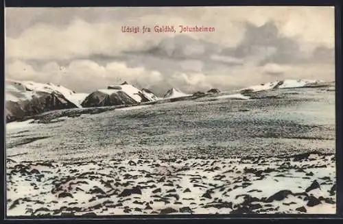 AK Galdhö /Jotunheimen, Partie in eisiger Höhe