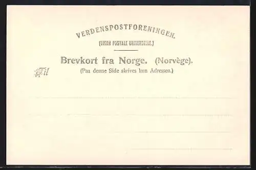 AK Ulefos, Ortsansicht am Wasser