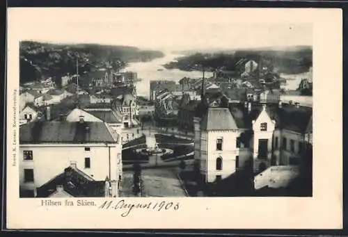 AK Skien, Teilansicht am Fluss