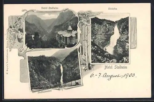 AK Stalheim, Hotel, Stalheimsfos, Sivlefos