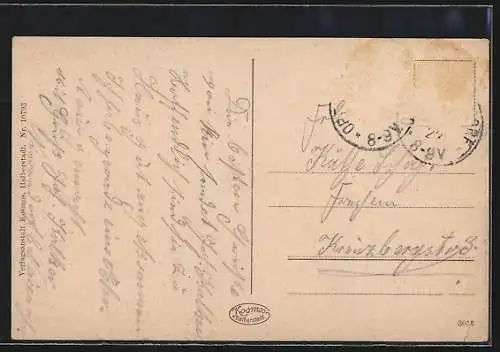 AK Rech a. d. Ahr, Ortsansicht mit Berg