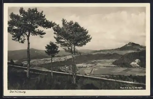 AK Nürburg, Blick auf die Nürburg in der Ferne