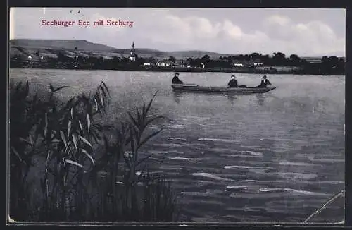 Künstler-AK Seeburg, Seeburger See mit Burg
