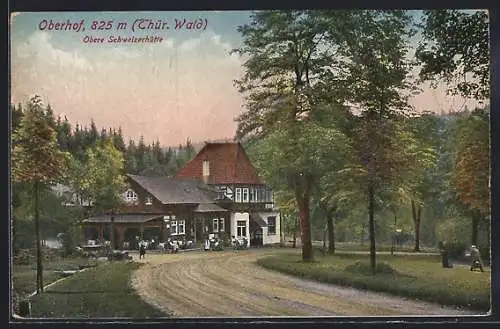 AK Oberhof i. Thür., auf dem Weg zur Oberen Schweizerhütte
