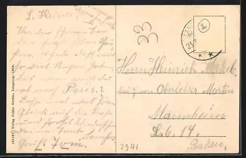 AK Langeoog, Blick auf den Strand mit Strandkörben