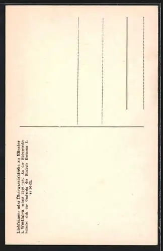 AK Münster i. W., Liebfrauenkirche mit Vorplatz