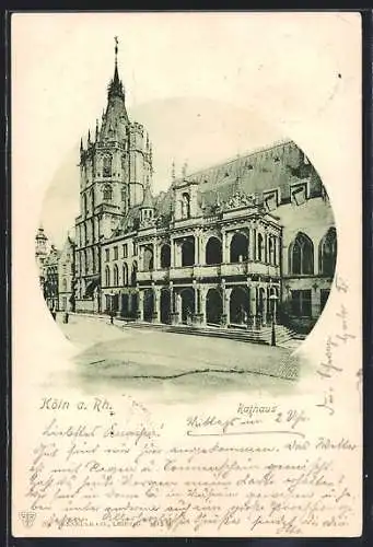AK Köln a. Rh., Blick auf das Rathaus