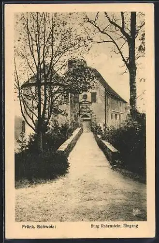 AK Rabenstein / Fränk. Schweiz, Eingang zur Burg Rabenstein