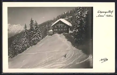 AK Schwaz i. Tirol, Alpengasthof Loas im Winter