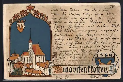 Künstler-AK Alt-Wien, Minoritenkloster, Wappen