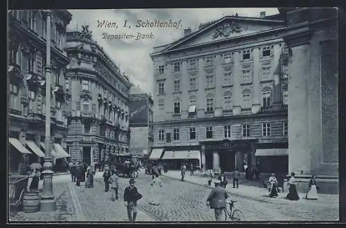 AK Wien, Schottenhof mit Depositen-Bank