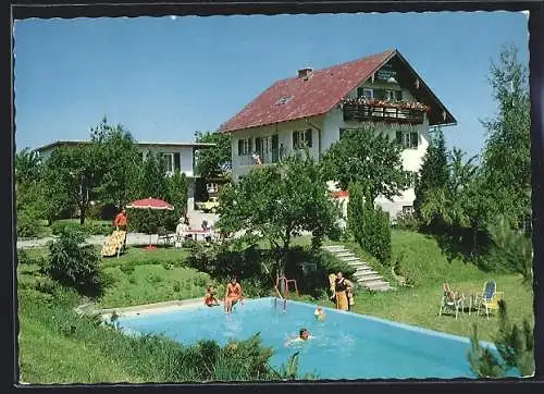 AK Hof b. Salzburg, Frühstückspension Hofmeister, Garten mit Pool