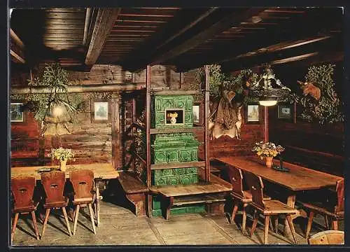 AK Schwaz /Tirol, Alpenhotel Grafenast, Gaststube