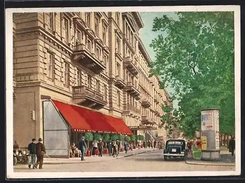 AK Wien, Ansicht vom Grand Hotel, Kärntnerring 9