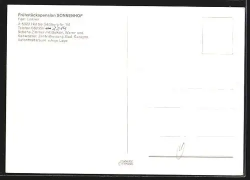 AK Hof bei Salzburg, Hotel Frühstückspension Sonnenhof