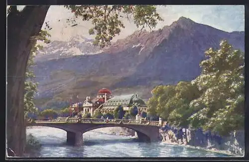 AK Merano, Casino di Cura dalla Passeggiata di Estate col Giogo di Tessa