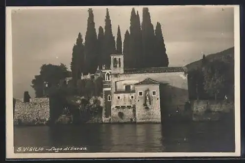 AK Garda, S. Vigilio, Ansicht vom Wasser aus