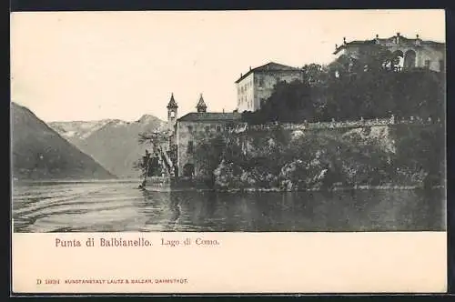 AK Lenno, Punta di Balbianello, Blick auf die Villa