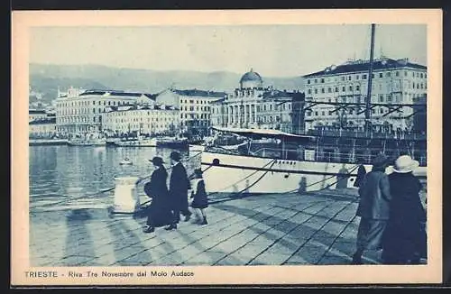 AK Trieste, Riva Tre Novembre dal Molo Audace