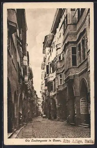 AK Bozen, Theater in der Strasse Laubengasse