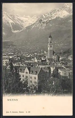 AK Meran, Totalansicht vom Berg aus