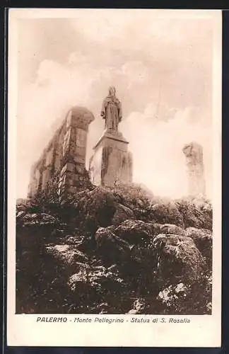 AK Palermo, Monte Pellegrino, Statua di S. Rosalia