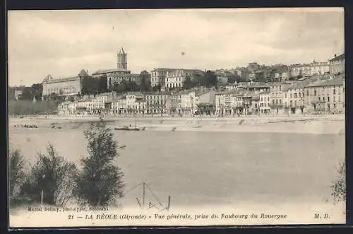 AK La Réole, Vue générale prise du Faubourg du Rouergue