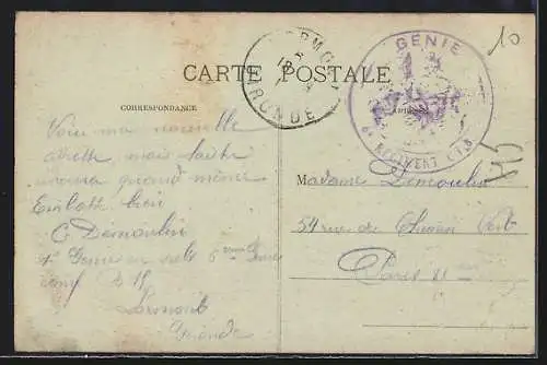 AK Lormont, Vue générale prise sur le fleuve « La Garonne »