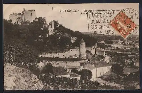 AK Langoiran, Ruines de l`ancien château du XIIIe et XIXe siècle