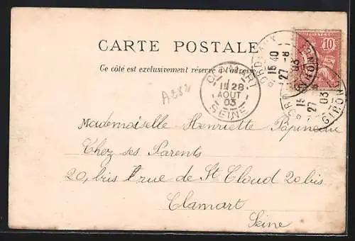 AK Bordeaux, Cours de l`Intendance avec passants et calèches