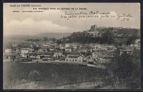 AK La Tresne, Vue générale prise du Château de La Tresne