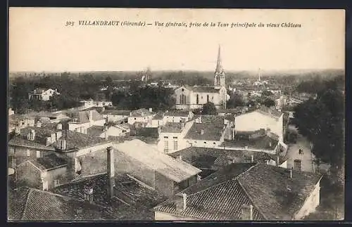 AK Villandraut, Vue générale, prise de la Tour principale du vieux Château