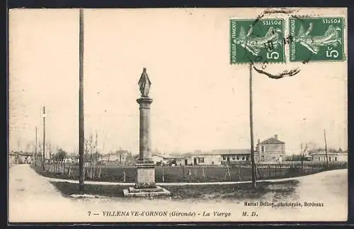 AK Villenave-d`Ornon, La Vierge et paysage environnant